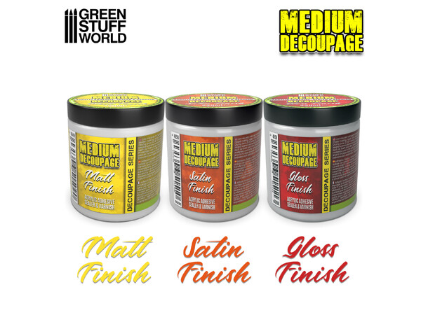 Decoupage Medium Gloss 250ml Green Stuff World 