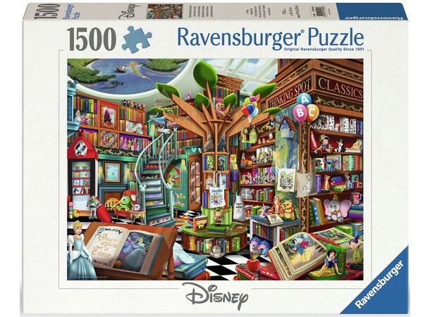 Disney Bookstore of Wonders 1500 biter Puslespill - Ravensburger Puzzle 
