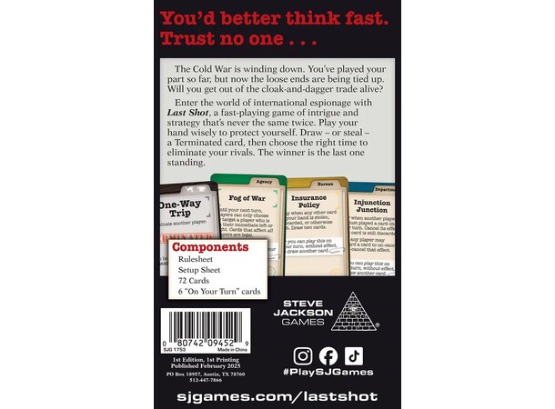Last Shot Kortspill 