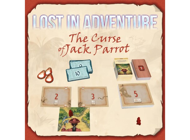 Lost In Adventure Curse of Jack Parrot Brettspill 