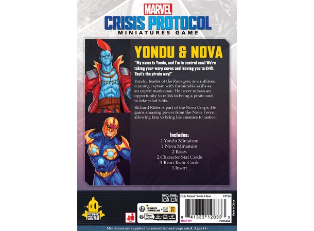 Marvel Crisis Protocol Yondu & Nova Utvidelse til Marvel Crisis Protocol 