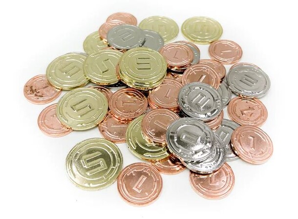 Metal Coins - Sci-Fi - 50 stk Mayday Games - Board Game Upgrade Set 
