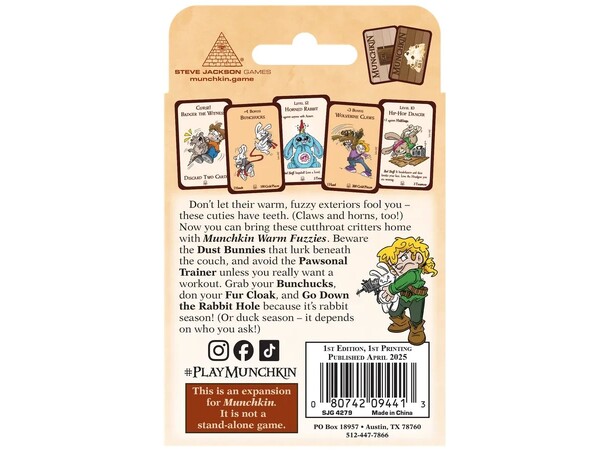 Munchkin Warm Fuzzies Expansion Utvidelse til Munchkin 