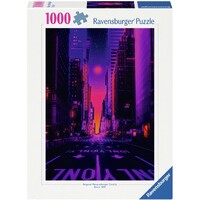 New York in Neon 1000 biter Puslespill Ravensburger Puzzle