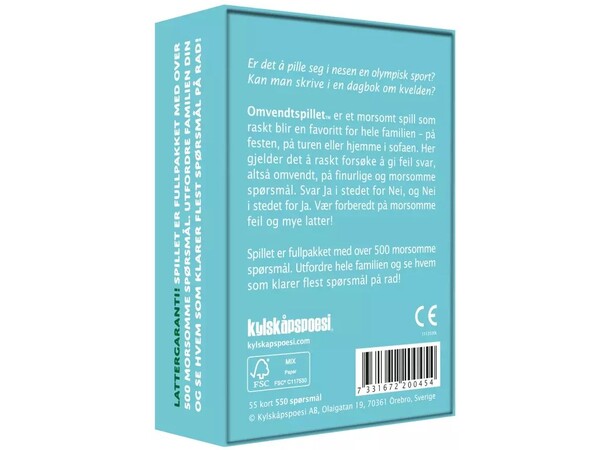 Omvendtspillet Familie Partyspill Norsk utgave 