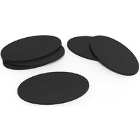 Plastbaser Svart Oval  90x52mm (6 stk) 