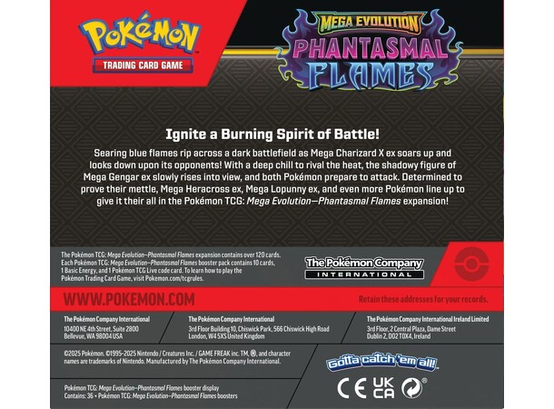 Pokemon Phantasmal Flames Booster Box 