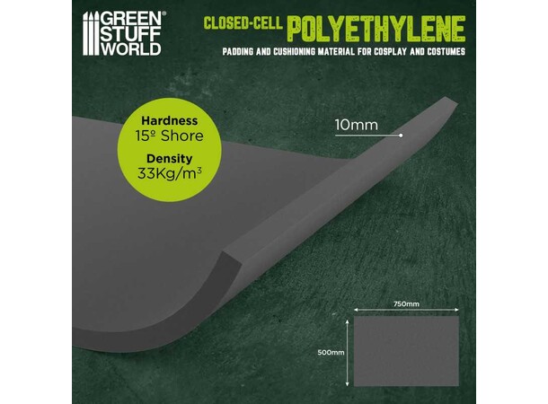 Polyethylene Foam for Cosplay - Black Green Stuff World 
