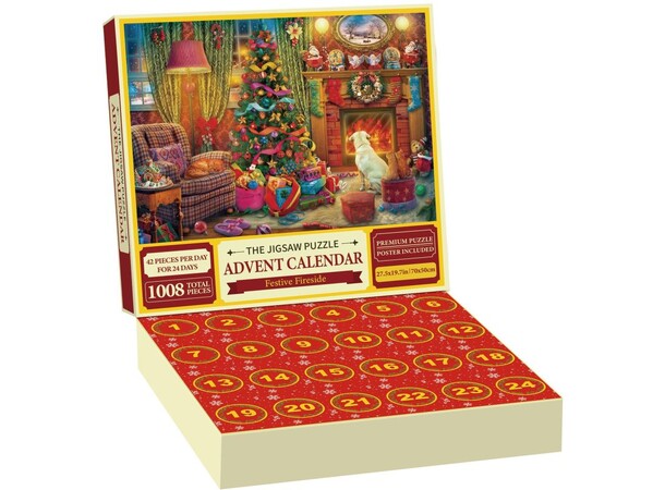 Puslespill Julekalender Merry Christmas 1008 biter - Advent Calendar 