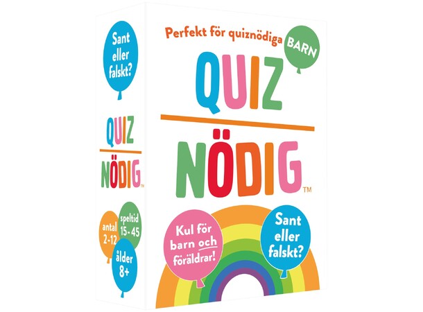 QuizNödig Sant eller Falskt Partyspel Svensk utgåva 