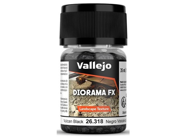 Vallejo Diorama FX Vulcan Black 2-5mm Landscape Texture - 35ml 