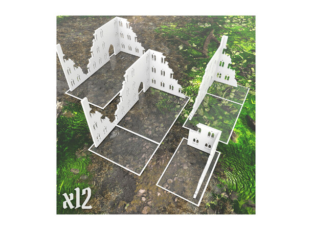 WTC Terrain Glasspack Footprints Set x2 Green Stuff World 