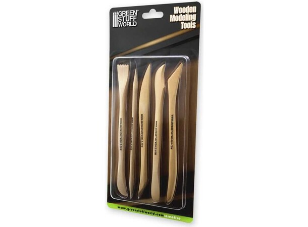 Wooden Modelling Tools - 5 stk Green Stuff World 