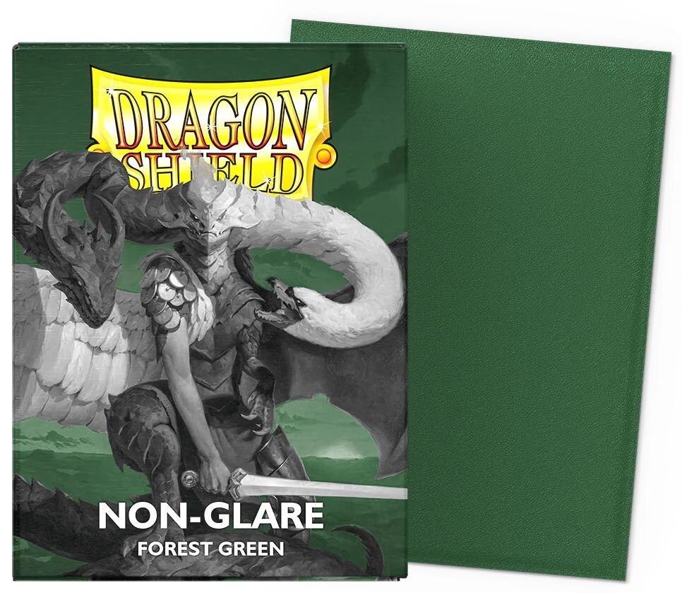 Sleeves Matte Non-Glare Forest Green Dragon Shield - 63x88mm