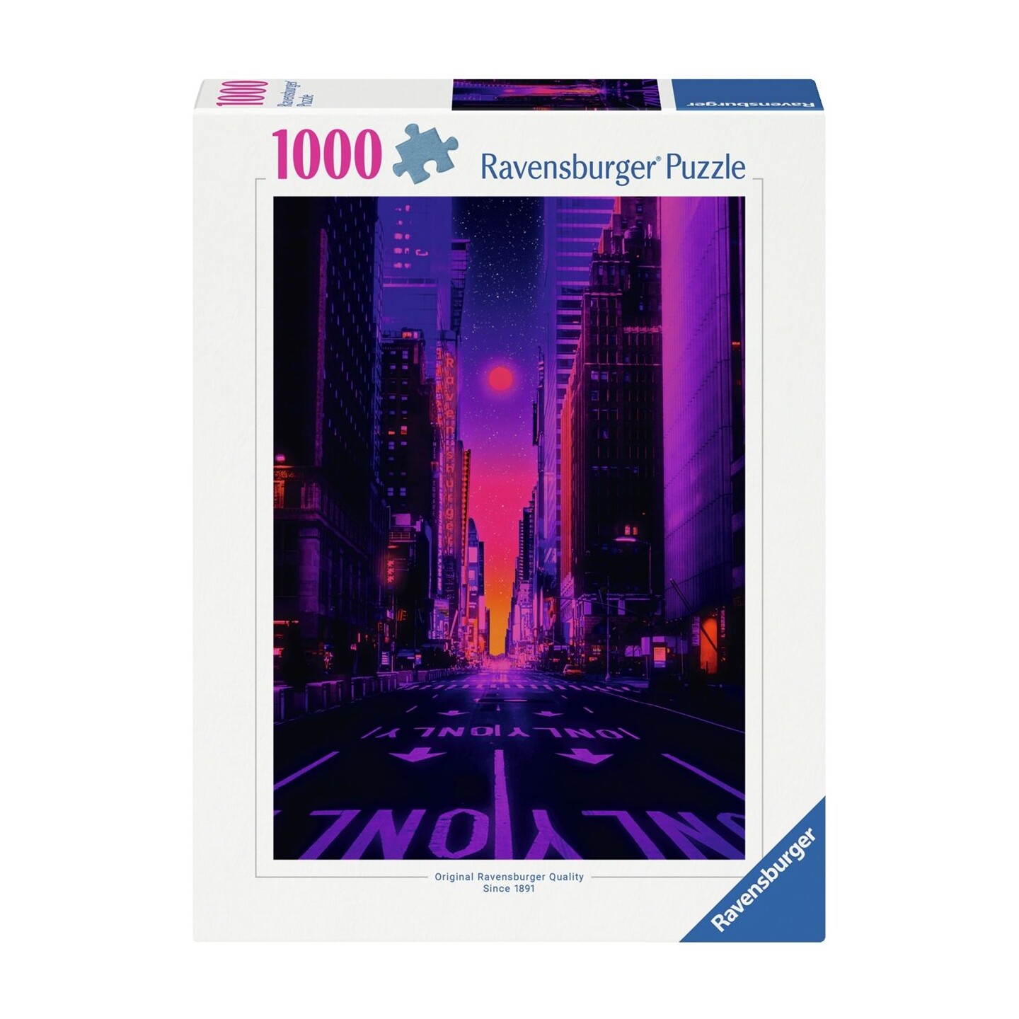 New York in Neon 1000 biter Puslespill Ravensburger Puzzle