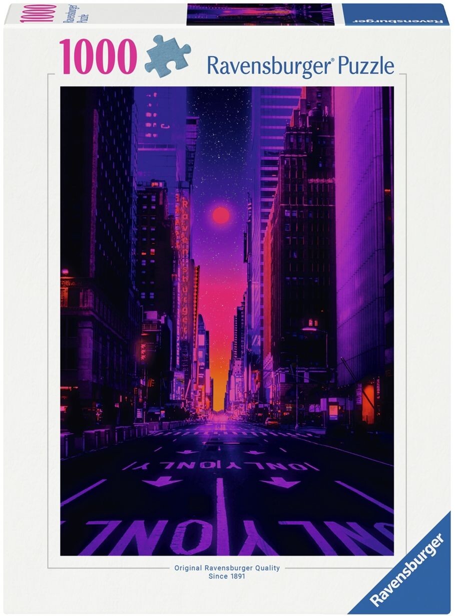 New York in Neon 1000 biter Puslespill Ravensburger Puzzle