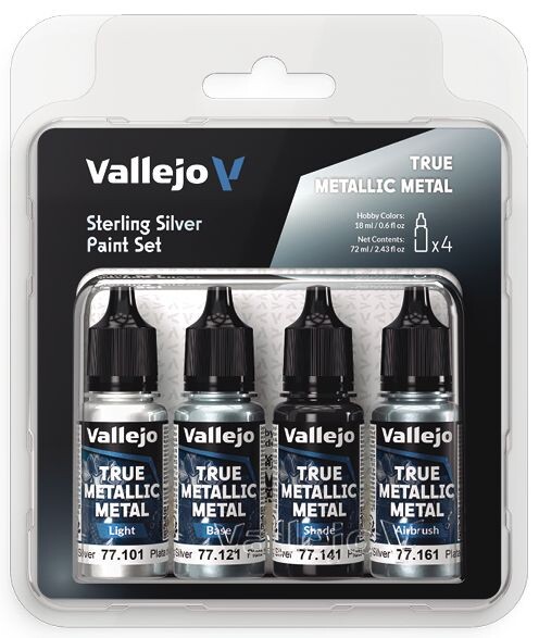 Vallejo True Metallic Set Sterling Silver - True Metallic Metal