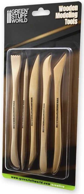 Wooden Modelling Tools - 5 stk Green Stuff World