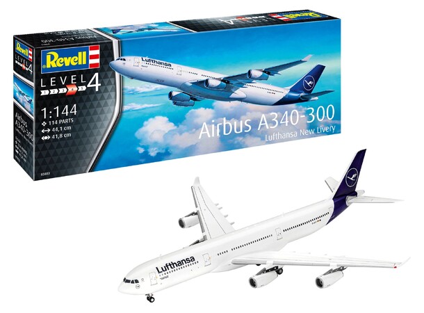 Airbus A340-300 Lufthansa New Livery Revell 1:144 Byggesett 