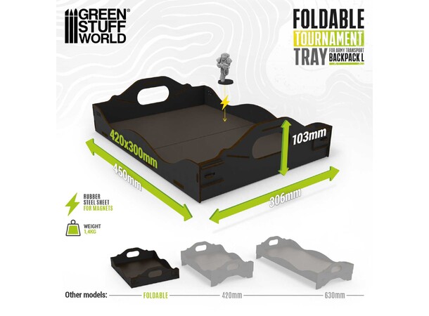 Army Transport Backpack Foldable Tray Green Stuff World 