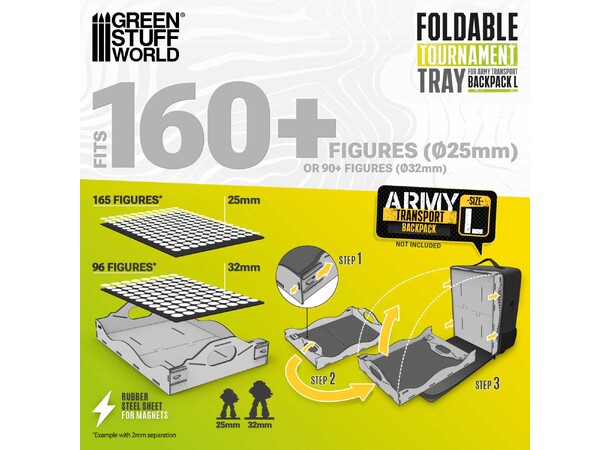 Army Transport Backpack Foldable Tray Green Stuff World 