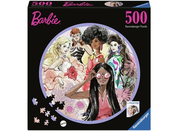 Barbie Circular 500 biter Puslespill Ravensburger Puzzle 