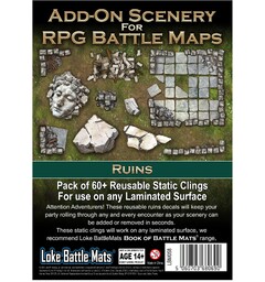 Book of Battlemats ADD-ON Ruins Klistremerker til Book of Battlemats