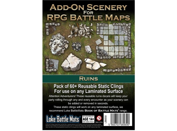 Book of Battlemats ADD-ON Ruins Klistremerker til Book of Battlemats 