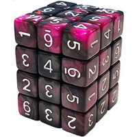 D6 12mm Dice Purple Swirl - 36 stk Green Stuff World