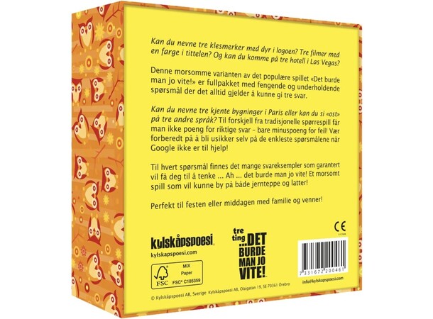 Det burde man jo vite Tre ting Norsk utgave 