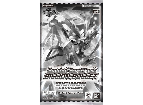Digimon TCG Billion Bullet Booster Digimon Card Game - Limited Card Pack 