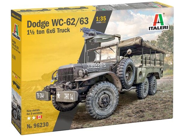 Dodge WC62/63 1.5 ton 6x6 Truck Italeri 1:35 Byggesett 