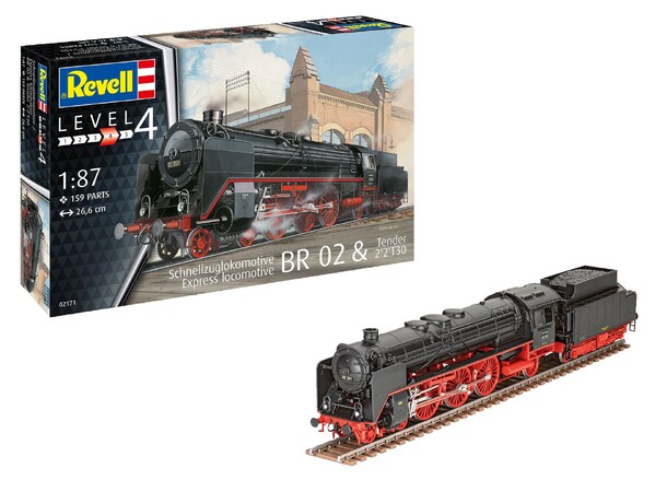 Express Locomotive BR 02 Revell 1:87 Byggesett 