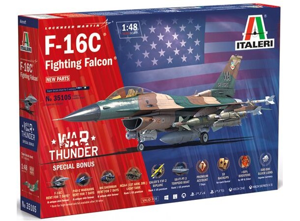 F-16C Fighting Falcon War Thunder Italeri 1:48 Byggesett 