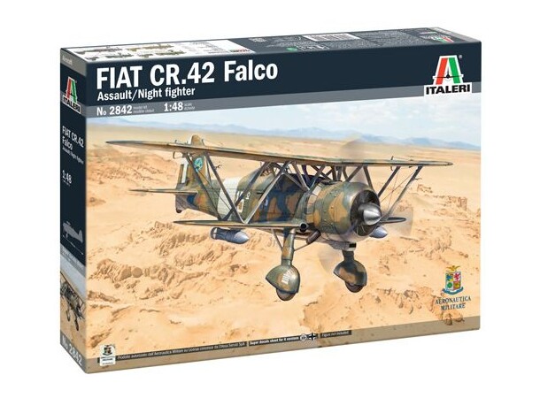 FIAT CR.42 Falco Assault/Night Fighter Italeri 1:48 Byggesett 