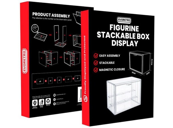 Figurine Stackable Box Display 36 x 24 x 27 cm 
