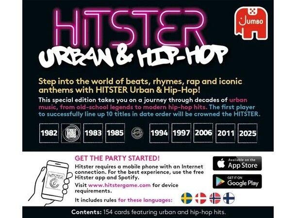 Hitster Urban & Hip-Hop Expansion Norsk utgave - Utvidelse til Hitster 