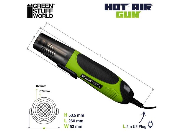 Hot Air Gun 450W Green Stuff World 