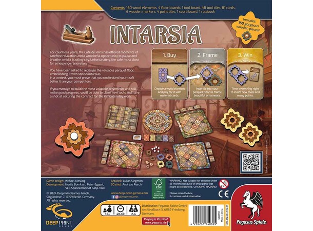 Intarsia Brädspel