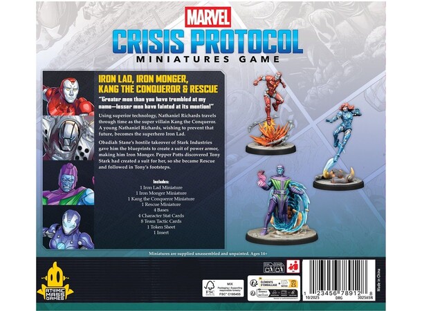 Marvel Crisis Protocol Iron Lad Iron Monger/Kang Conqueror/Rescue 