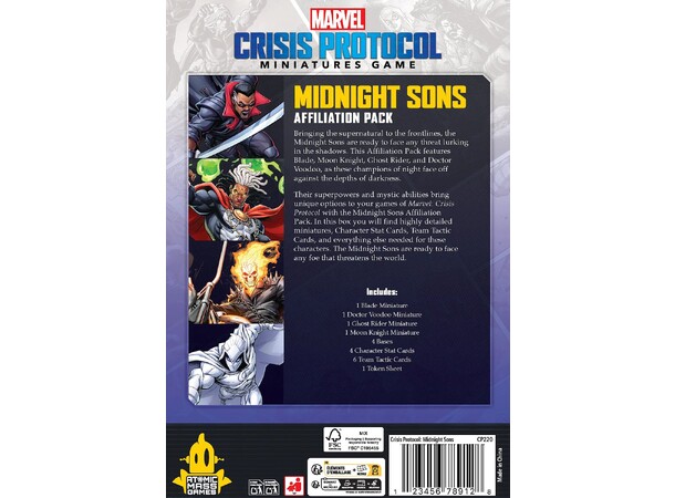 Marvel Crisis Protocol Midnight Sons Affiliation Pack 