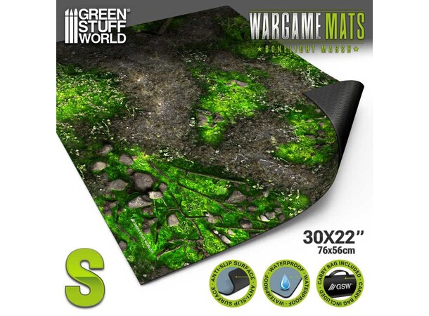 Neoprene Mat 22x32 Boneblight Marsh Green Stuff World - 56 x 76 cm 