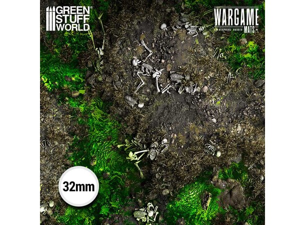 Neoprene Mat 22x32 Boneblight Marsh Green Stuff World - 56 x 76 cm 