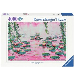 Pink Water Lillies 4000 biter Puslespill Ravensburger Puzzle