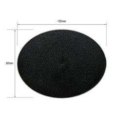 Plastbaser Svart Oval 120x92mm (1 stk)