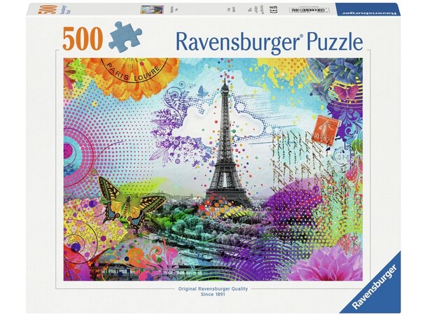 Postcard from Paris 500 biter Puslespill Ravensburger Puzzle 