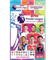 Premier League 2026 Sticker Starter Pack Topps Official Stickers