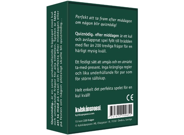 QuizNödig Efter middagen - SVENSK 