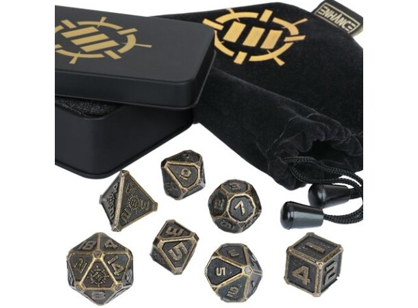 RPG Dice Set Metal Ancient Bronze Enhance 