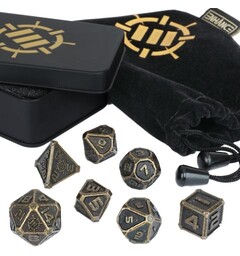 RPG Dice Set Metal Ancient Bronze Enhance